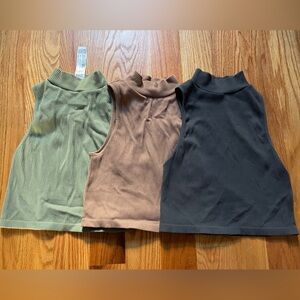 Zara high neck tank tops